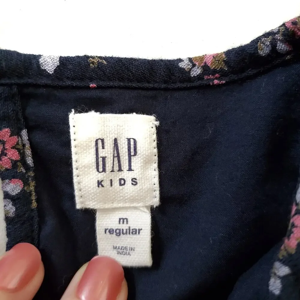 GAP Kids | Floral Ruffle Dress Keyhole Back Lined Coquette